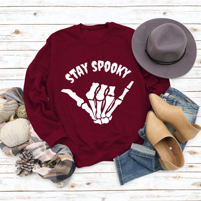 Red wine sweater (white font) / S