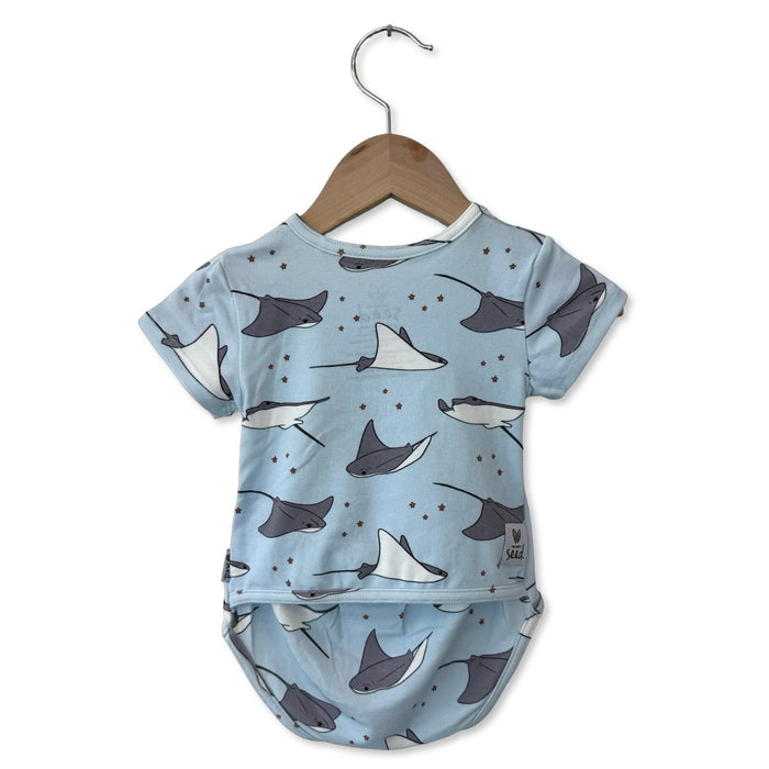 Stingray Stars Short Sleeve Snuggle Bug Bodysuit