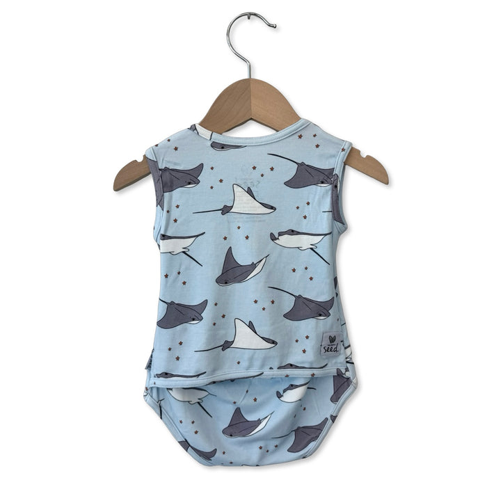 Stingray Stars Snuggle Bug Sleeveless Bodysuit