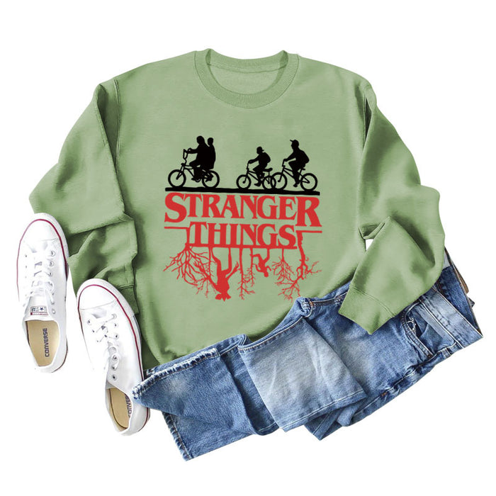 Olive green sweater (black word color picture) / S