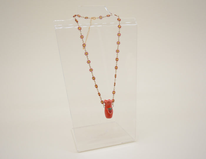 Strawberry Pot Necklace