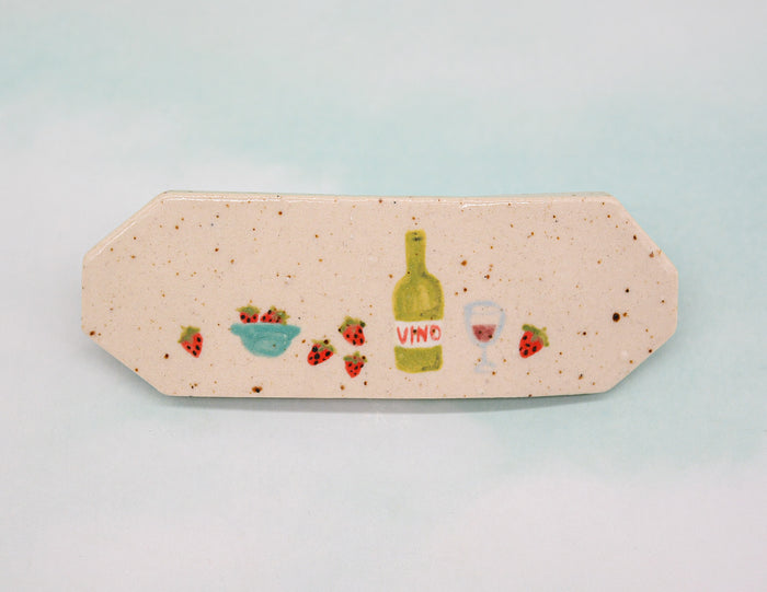 Strawberry Still Life Barrette