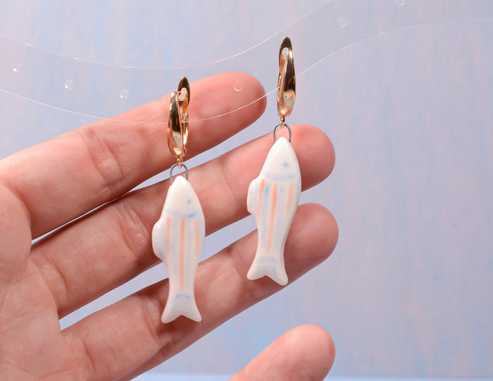 Striped Fish Earrings