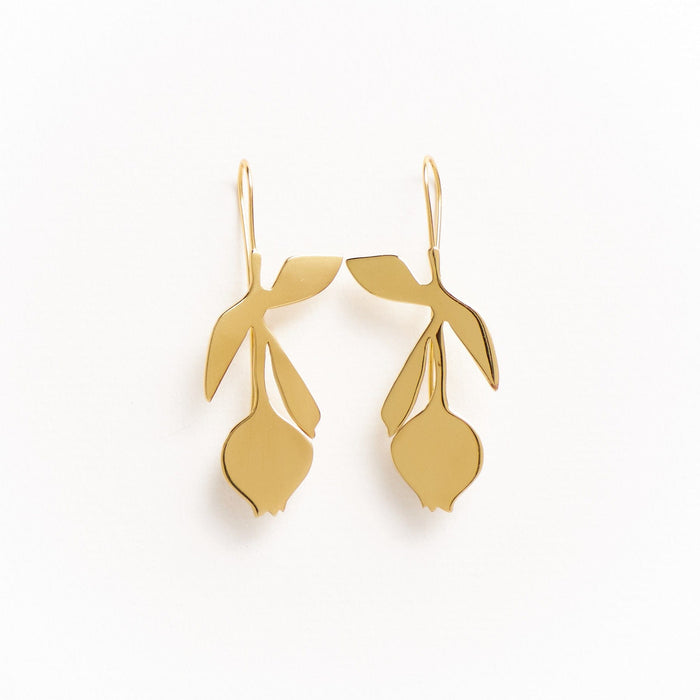 Suki Tulip threader Earrings Brass Threader