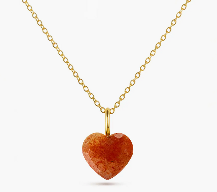 Sunstone Heart Necklace