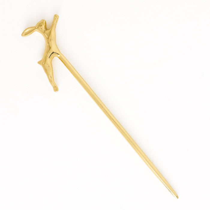 Sutton Bunny Hair Stick Brass Hair Stick