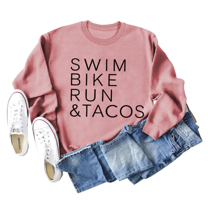Rose gold sweater (black font) / S
