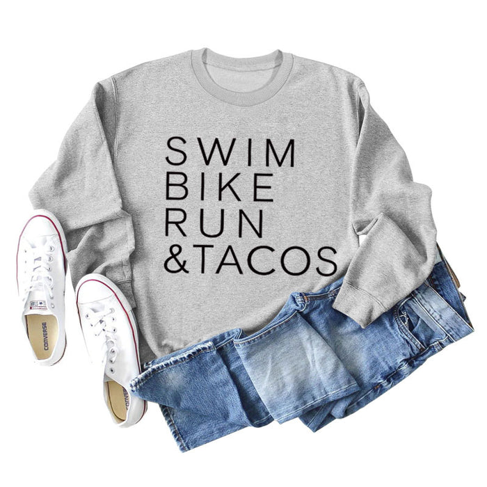 Gray sweater (black font) / S