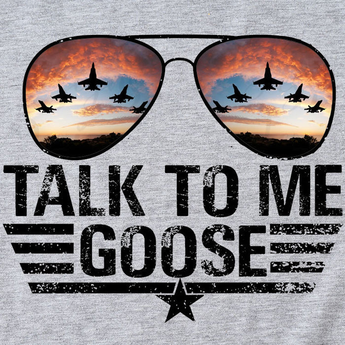TALK TO ME GOOSE Summer Letter Printed T-shirt with Round Neck and Short Sleeve