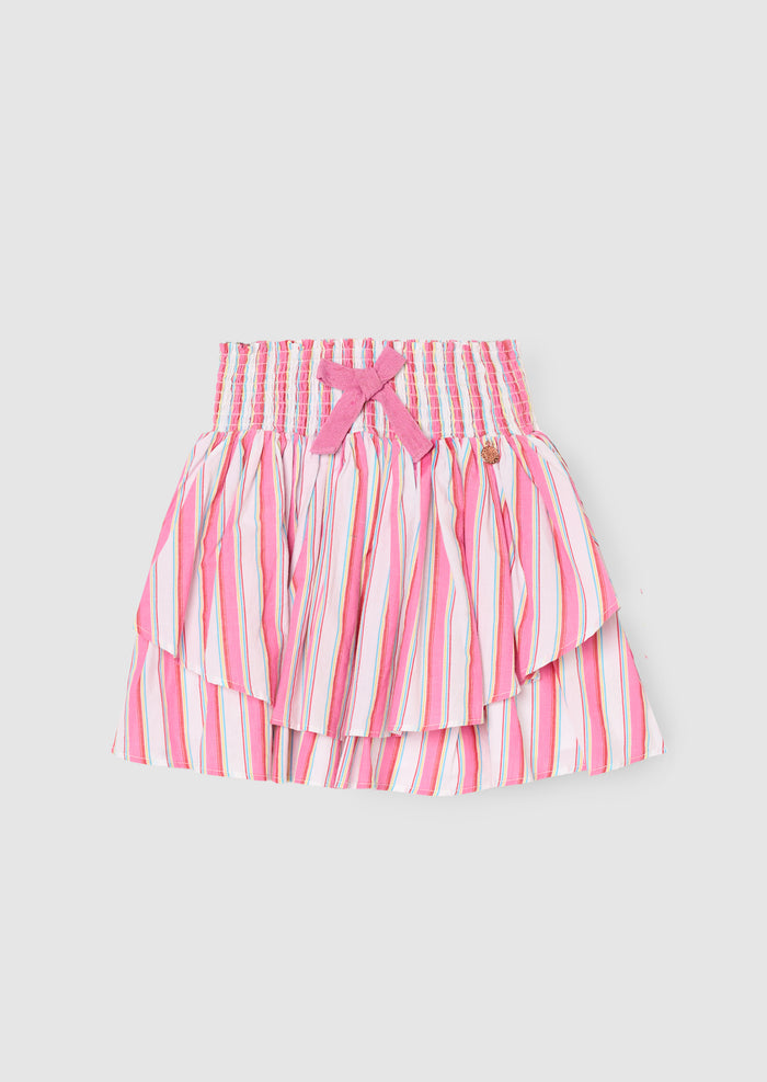 Tammy Stripe Shirred Waist Mini Skirt