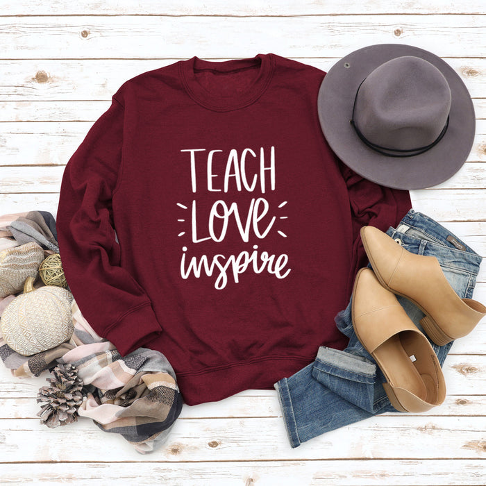 Wine red sweater (white font) / S