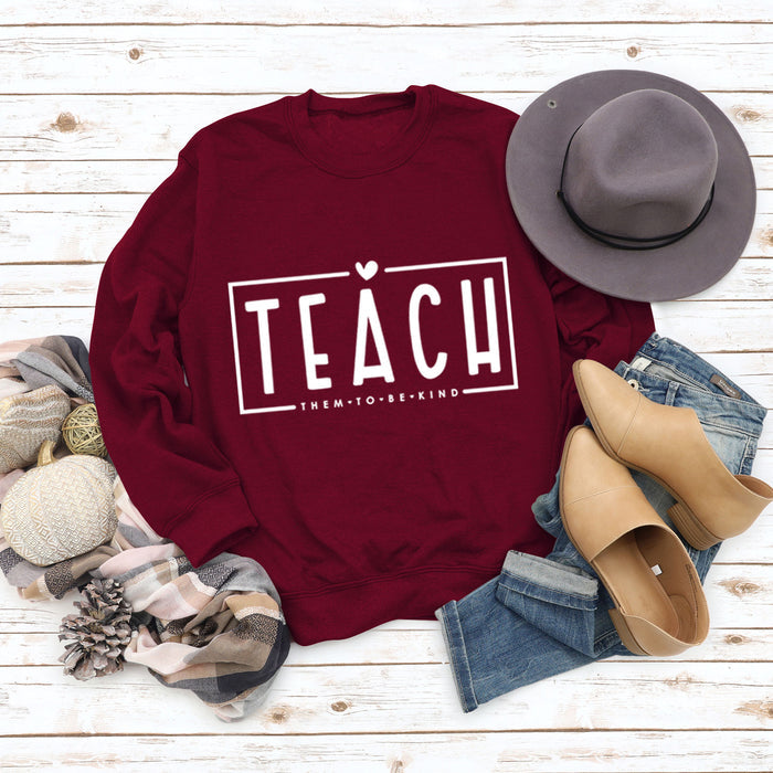 Red wine sweater (white font) / S