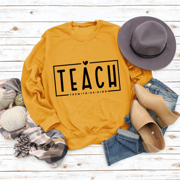Yellow sweater (black font) / S
