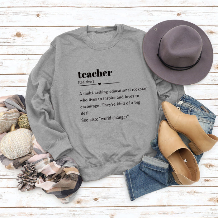 Gray sweater (black font) / S
