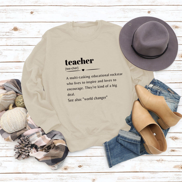 Teacher Love Letter Fashion Loose Ladies Long Sleeve Casual Plus Size Sweater