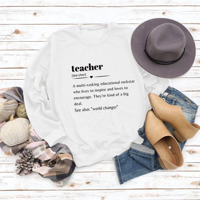 Teacher Love Letter Fashion Loose Ladies Long Sleeve Casual Plus Size Sweater
