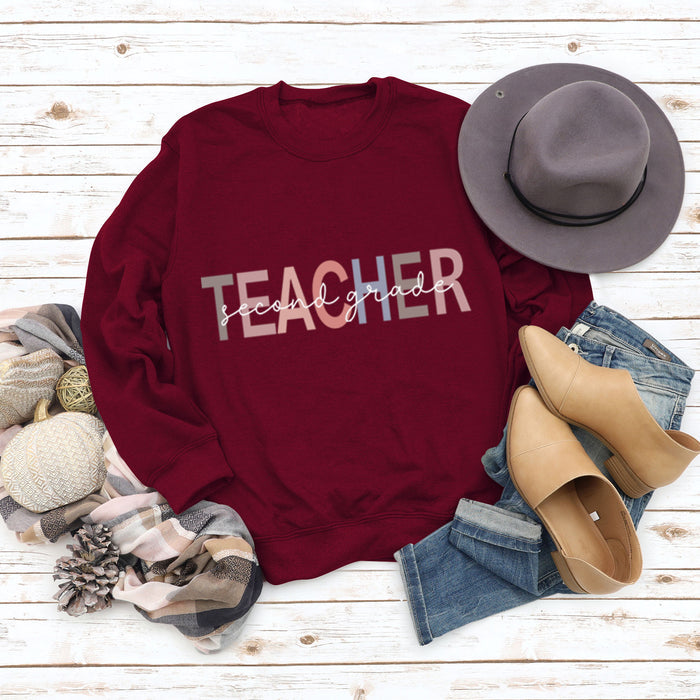 Wine red sweater (white color picture) / S