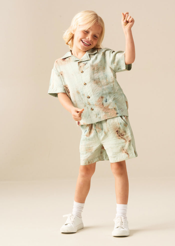 Teddy Tie Dye Print Short