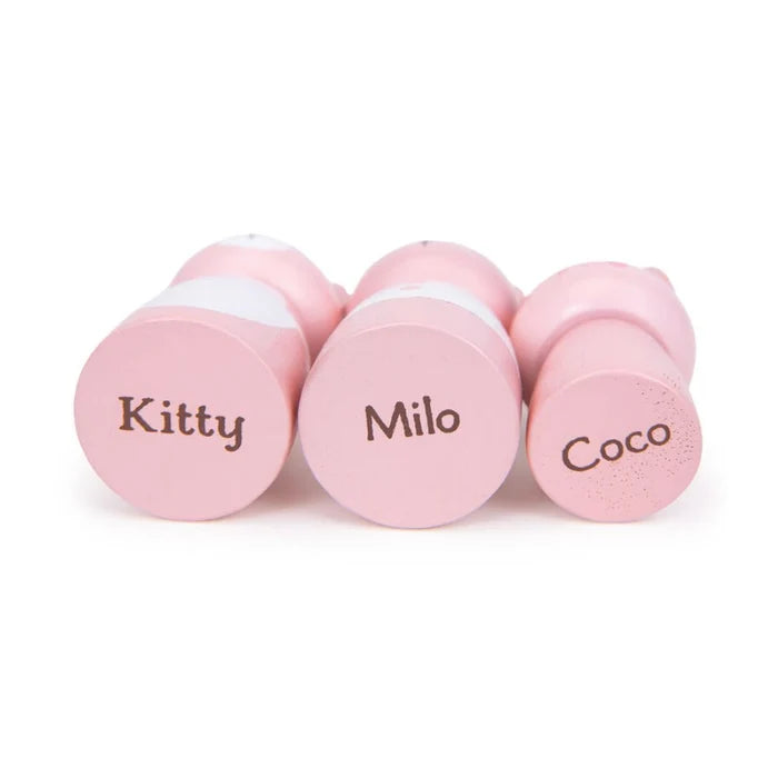 Tender Leaf Toys Wooden Kitty's Milkshake Van