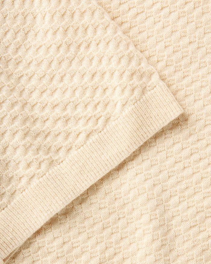 The Arlo Sweater Polo in Oat Texture Knit