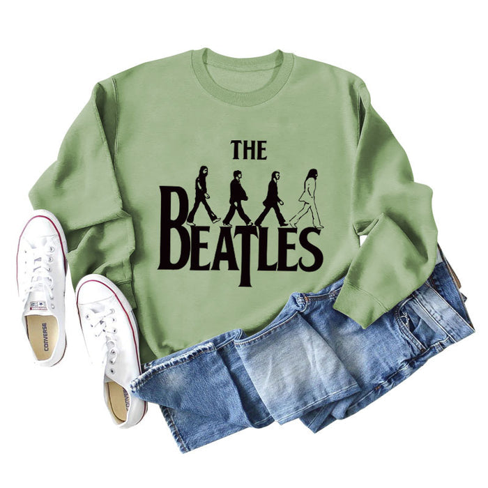 Olive green hoodie (black font) / S