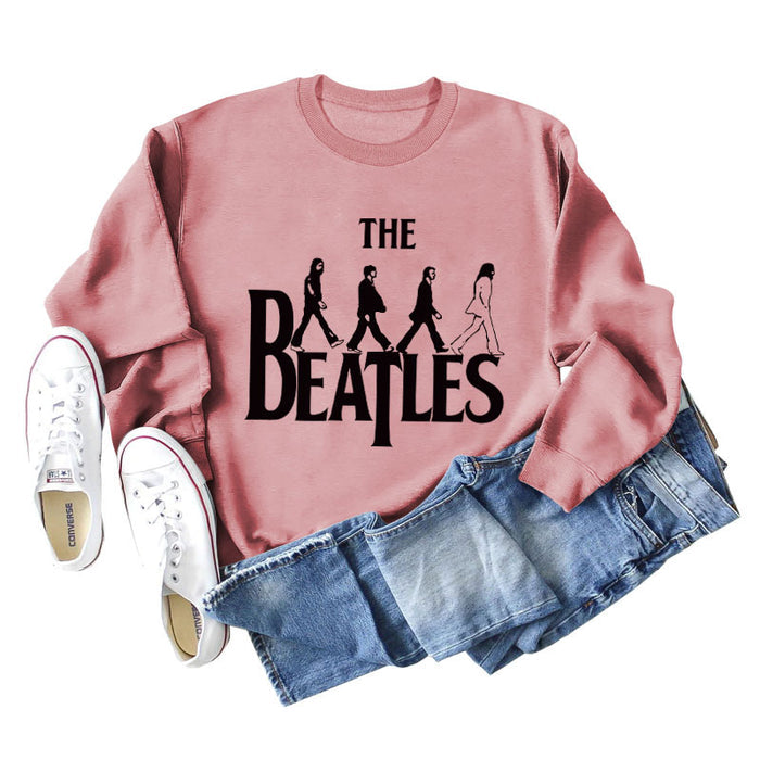 Rose gold hoodie (black font) / S
