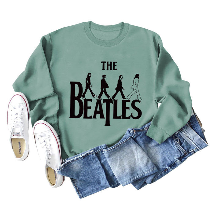 Light green hoodie (black font) / S