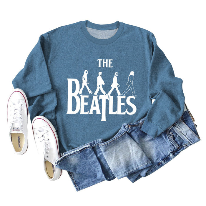 Blue hoodie (white font) / S