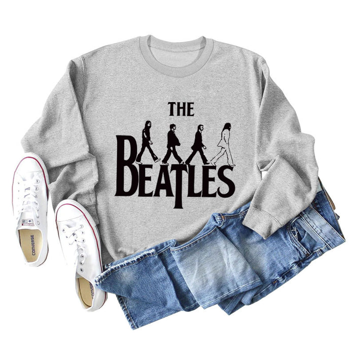 Grey hoodie (black font) / S