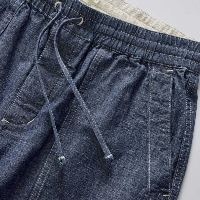 The Breakwater Short in Washed Indigo Chambray
