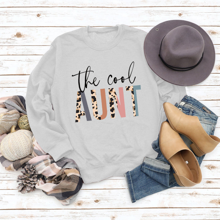 The Cool Aunt Letters Personality Round Neck Women's Sweatshirt Long Sleeve Bottoming