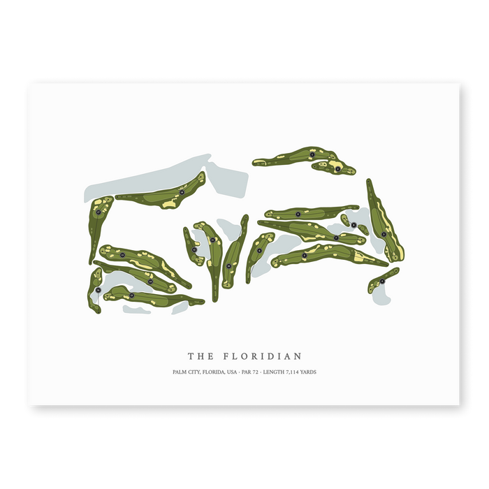The Floridian | Golf Course Map | Unframed