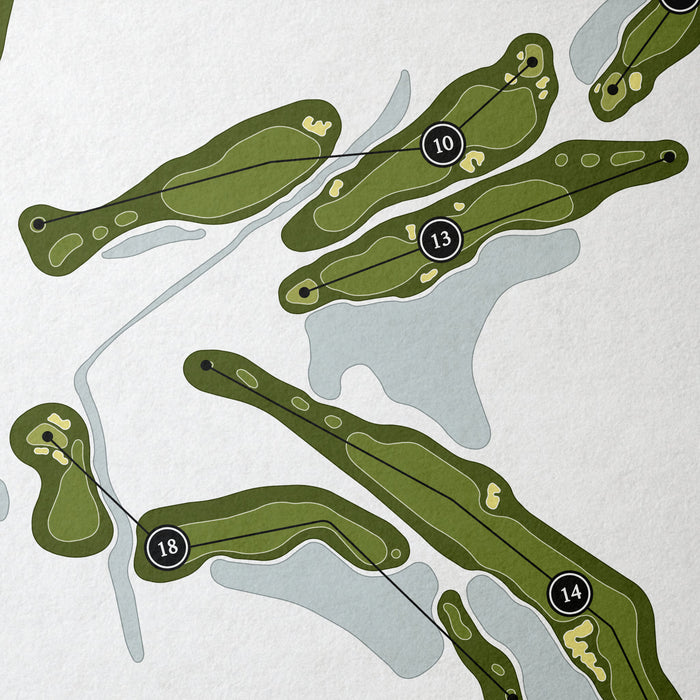 The Founders Golf Club | Golf Course Print | Close+Up