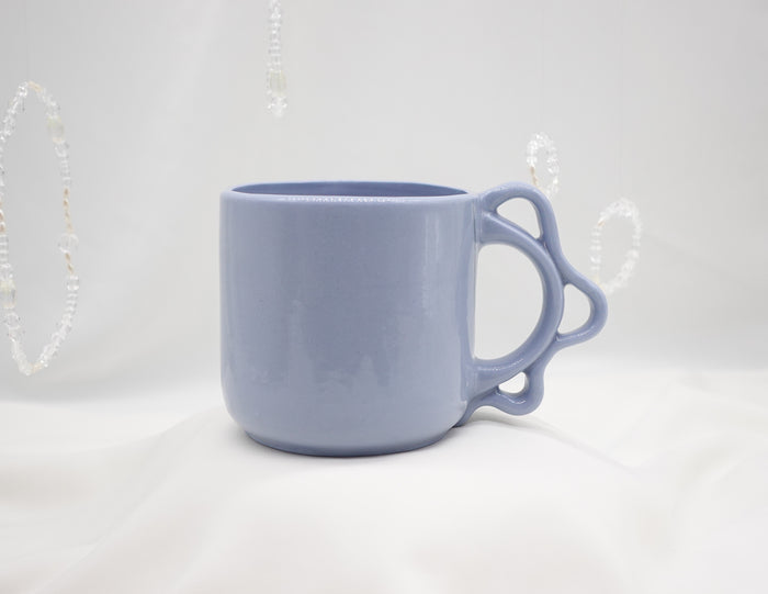 The French Painter Mug with Wavy Handle in Blue