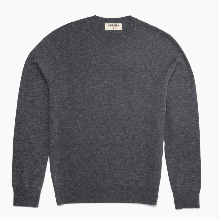 The Garrison Crewneck Sweater in Merino Cashmere - Field Stone Gray