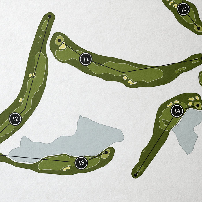 The Hawthorns Golf & Country Club | Golf Course Print | Close+Up