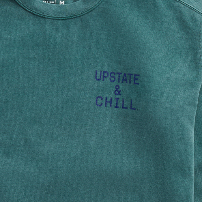 The Heart: Upstate & Chill® Crewneck - Blue Spruce