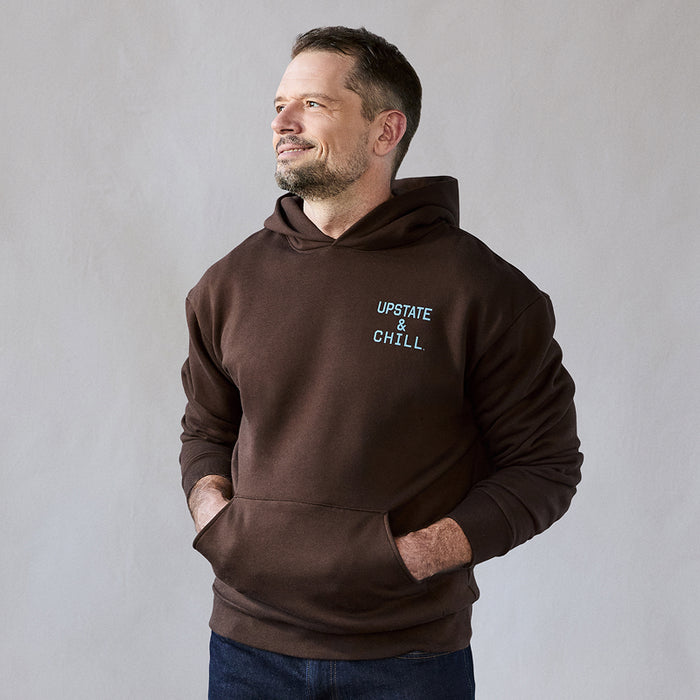 The Heart: Upstate & Chill® Hoodie - Brown