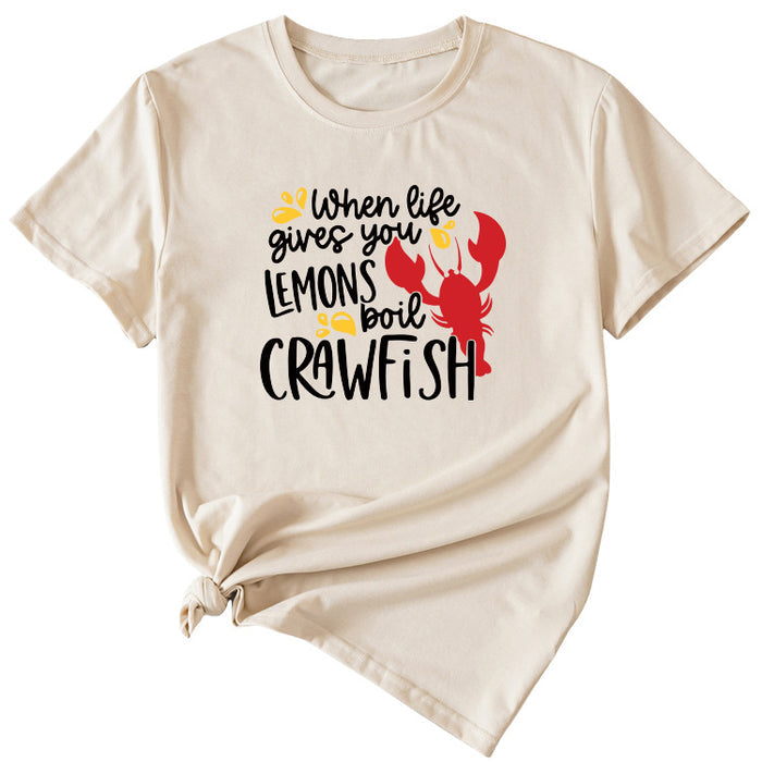 The Letter When Life Gives You A Fun Pattern Short-sleeved T-shirt