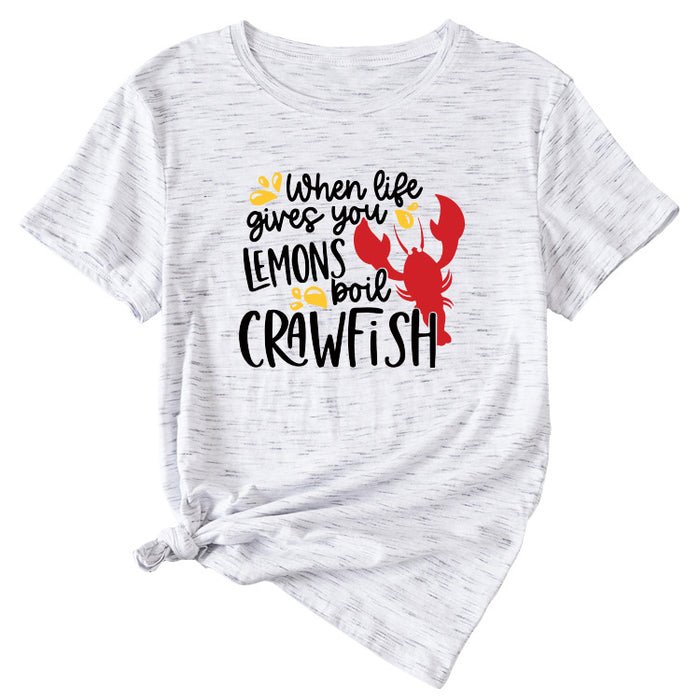 The Letter When Life Gives You A Fun Pattern Short-sleeved T-shirt