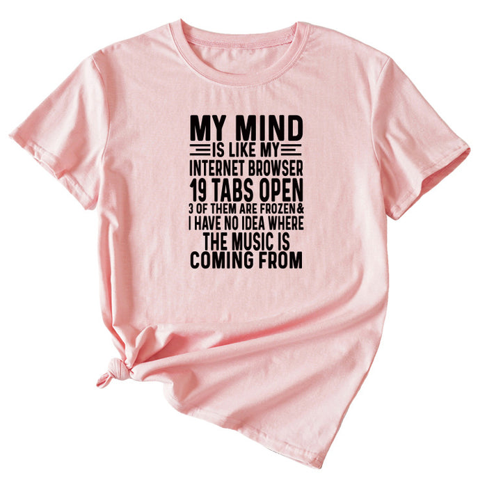 Pink (black font) / S