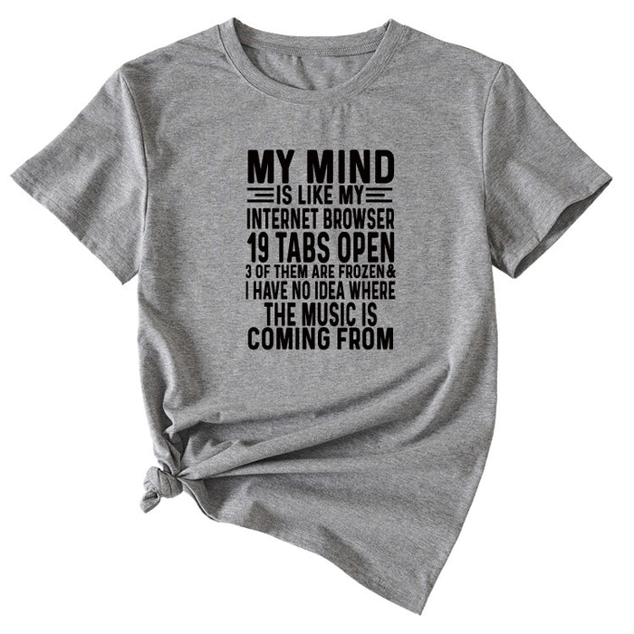 The Letters My Mind Is Like My Crewneck Shirt