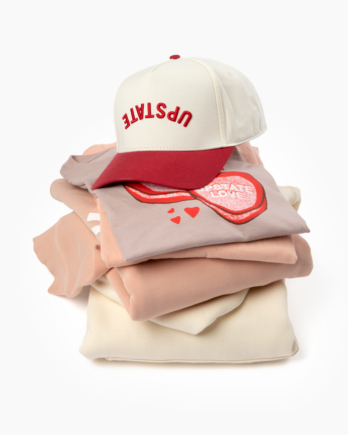 The Linear: Upstate & Chill® Hoodie - Bone / Rose of Sharon
