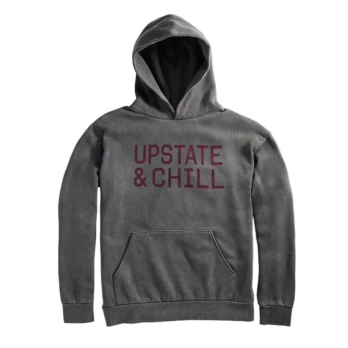 The Linear: Upstate & Chill® Hoodie - Pigment Black / Deep Autumn
