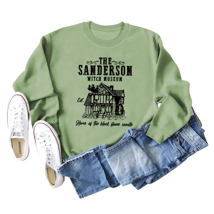 THE SANDERSON WITCH Bottoming Crew Neck Womens Long Sleeve Shirt Plus Size Sweater