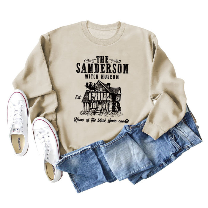 THE SANDERSON WITCH Bottoming Crew Neck Womens Long Sleeve Shirt Plus Size Sweater