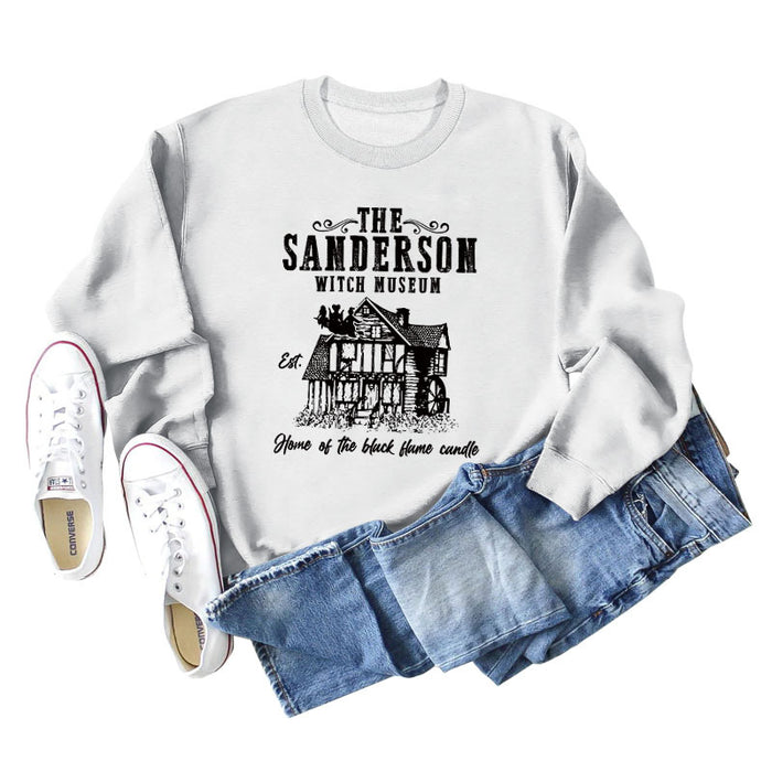 THE SANDERSON WITCH Bottoming Crew Neck Womens Long Sleeve Shirt Plus Size Sweater