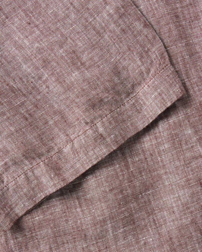 The Short Sleeve Jack in Burgundy Linen