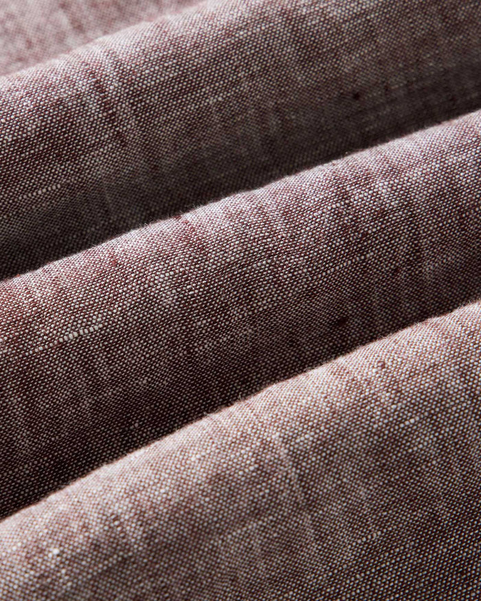 The Short Sleeve Jack in Burgundy Linen