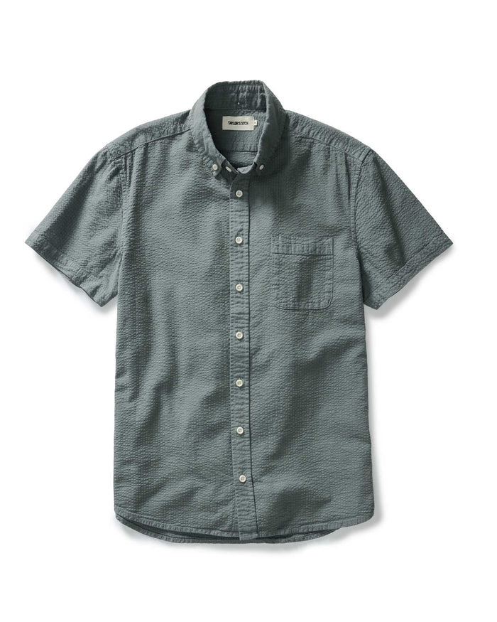 The Short Sleeve Jack in Deep Sea Seersucker
